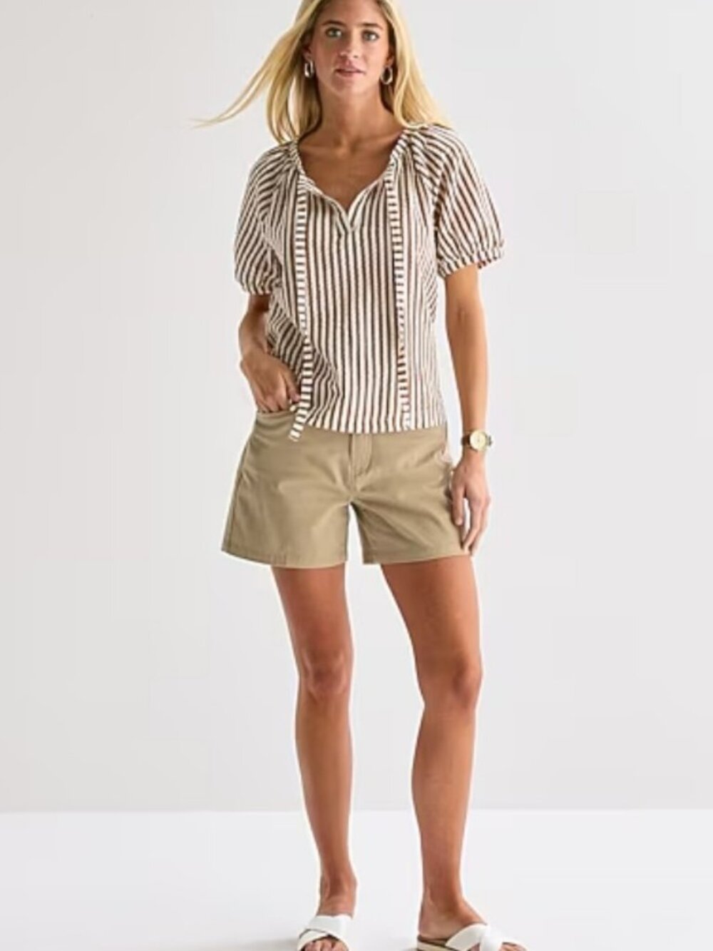 St. John's Bay Womens 5" Chino Short "Biscotti'color